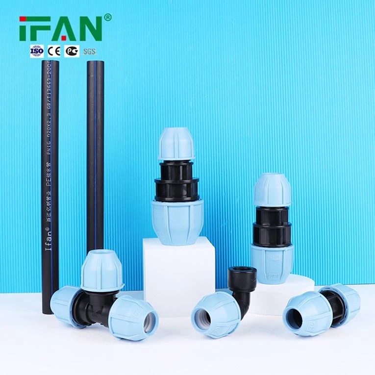 Gratis prøve blå HDPE rørfittings